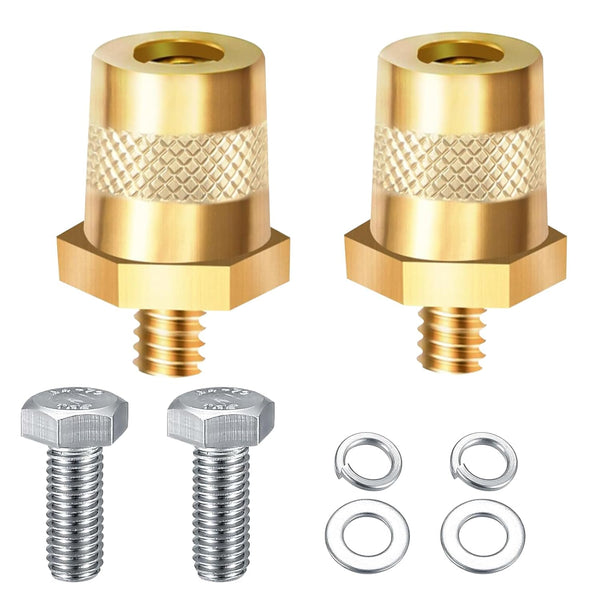 M8 Thread Battery Post Adapter Kit - Brass Positive and Negative Terminals