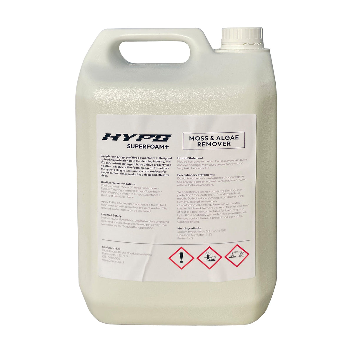Equip2clean Hypo SuperFoam+ (Moss & Algae Remover) Softwash Solution