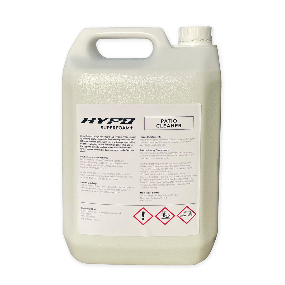 Equip2clean Hypo SuperFoam+ (Patio Cleaner) Softwash Solution