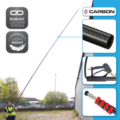 Kiam Products Carbon Reach 5.4 Metre Telescopic Carbon Fibre Lance