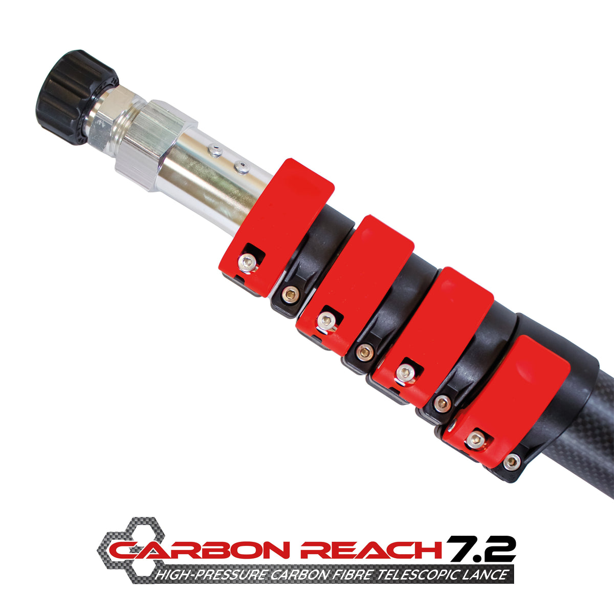 Kiam Products Carbon Reach 7.2 Metre Telescopic Carbon Fibre Lance