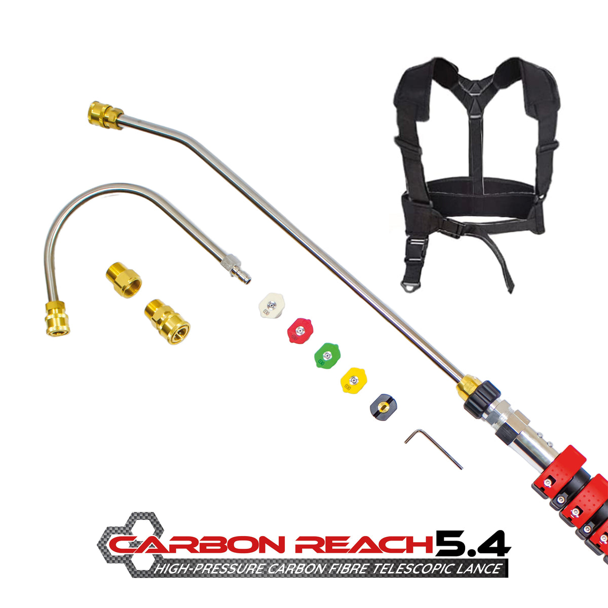 Kiam Products Carbon Reach 5.4 Metre Telescopic Carbon Fibre Lance