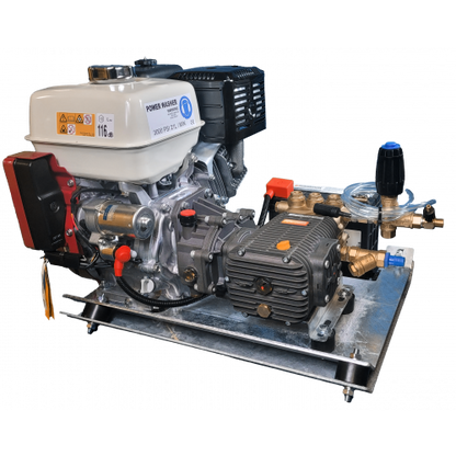 Maxflow Industrial Pressure Washer - Honda GX390 21 LPM Powerwasher Skid Frame- Electric Start