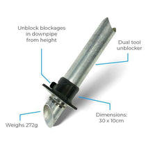 SkyVac Dual Unblocking Tool for Gutter Downpipes