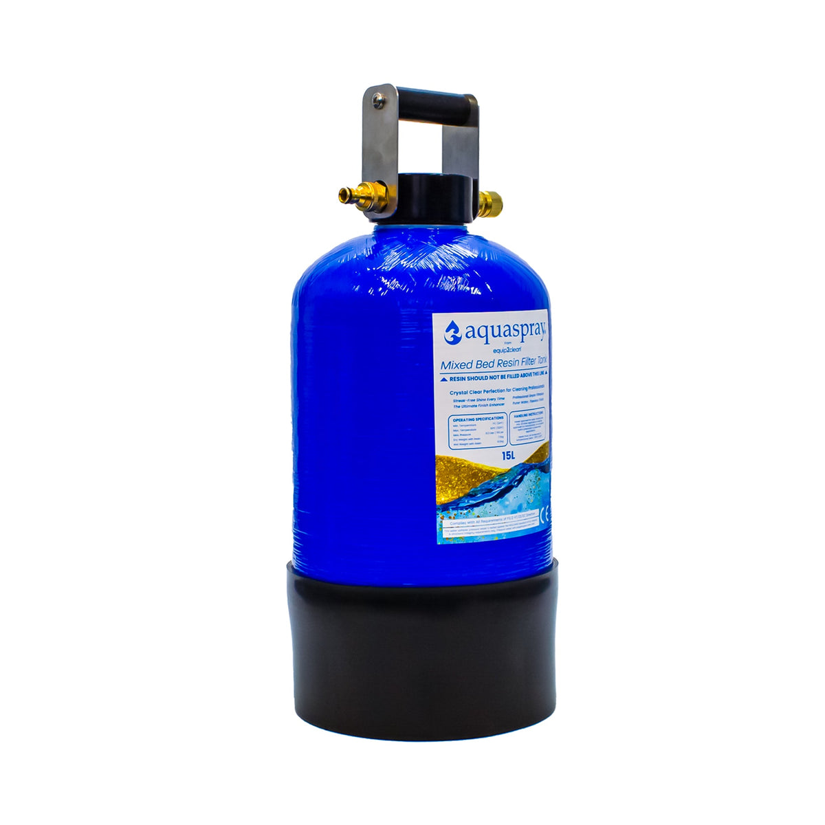 Equip2clean Aquaspray® De-Ionising Water Filter Carry Tank 10, 15 or 25 Litre (Inc. Resin)