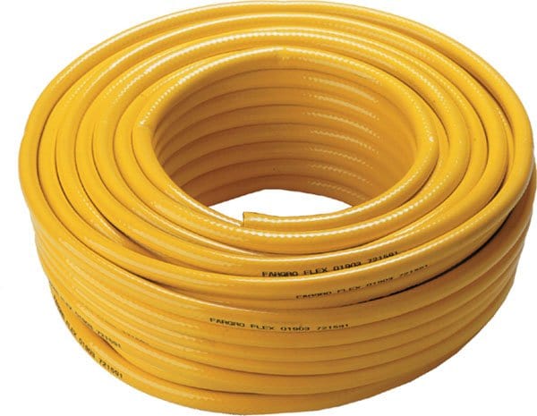 5/8" Extra Flex PVC Hose - Premium Braided Yellow PVC Hose 50m Coil