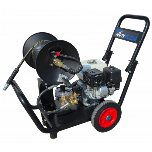 Maxflow Domestic Pressure Washer - Honda GP200 12 LPM Drop Handle Frame + 20M Reel