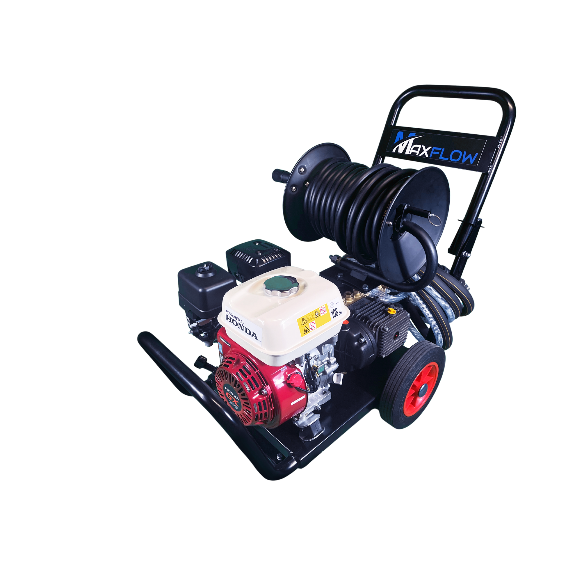 Maxflow Semi-Industrial Pressure Washer - Honda GX200 14 LPM Compact Frame with reel