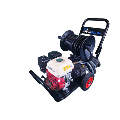 Maxflow Semi-Industrial Pressure Washer - Honda GX200 14 LPM Compact Frame with reel