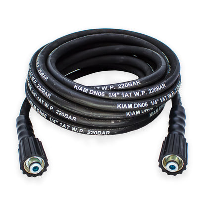 Kiam Products M22 Female - M22 Female Heavy Duty 1/4" Rubber Pressure Washer Hose