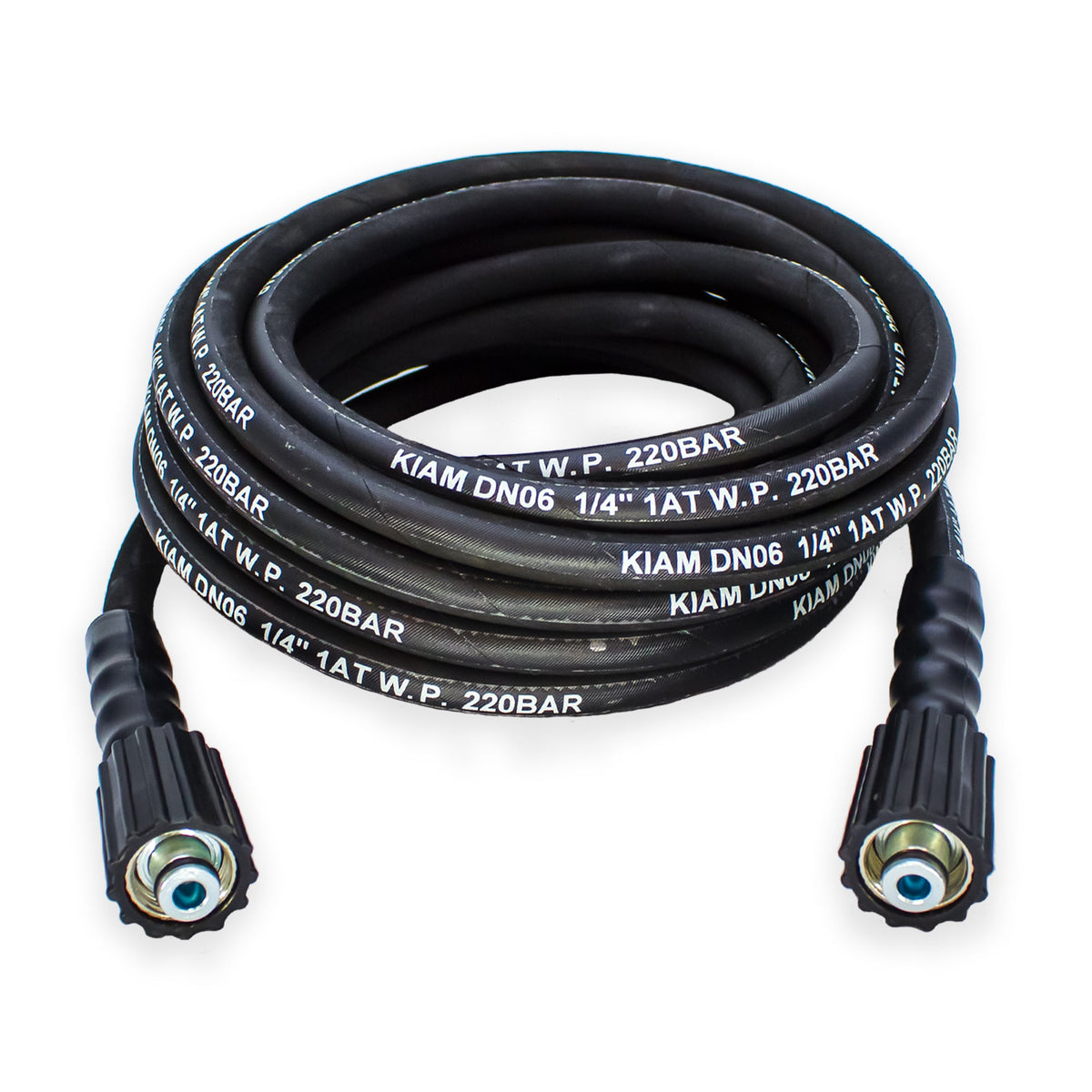 Kiam Products M22 Female - M22 Female Heavy Duty 1/4" Rubber Pressure Washer Hose