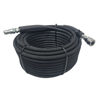 Kiam Products TEMA Male - TEMA Female Quick Release Heavy Duty 5/16" Rubber Pressure Washer Hose