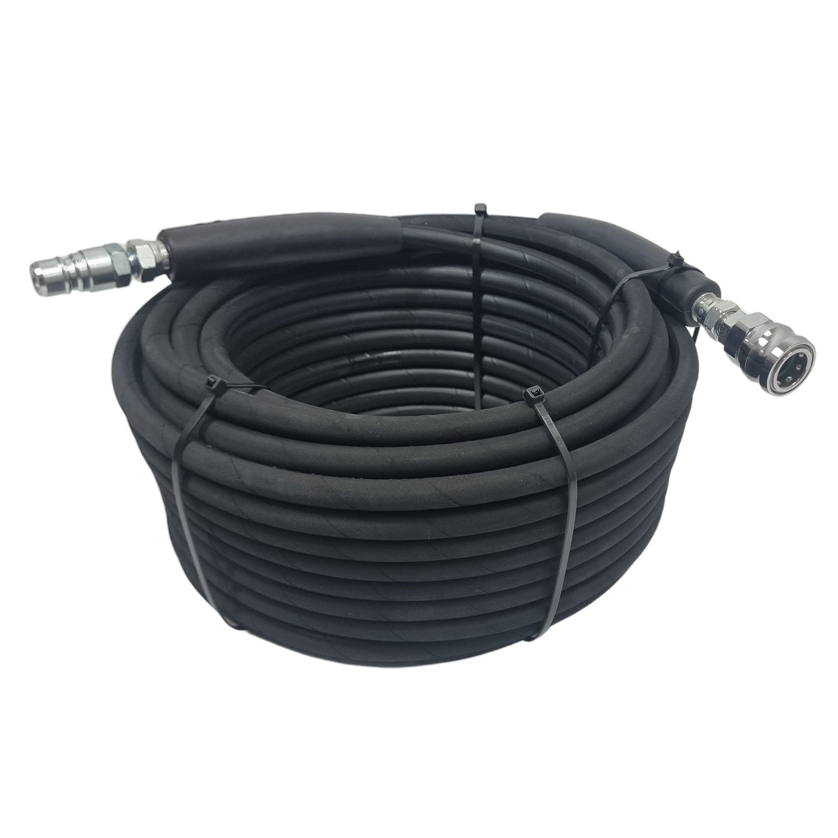 Kiam Products TEMA Male - TEMA Female Quick Release Heavy Duty 5/16" Rubber Pressure Washer Hose