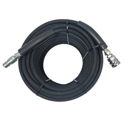 Kiam Products TEMA Male - TEMA Female Quick Release Heavy Duty 5/16" Rubber Pressure Washer Hose