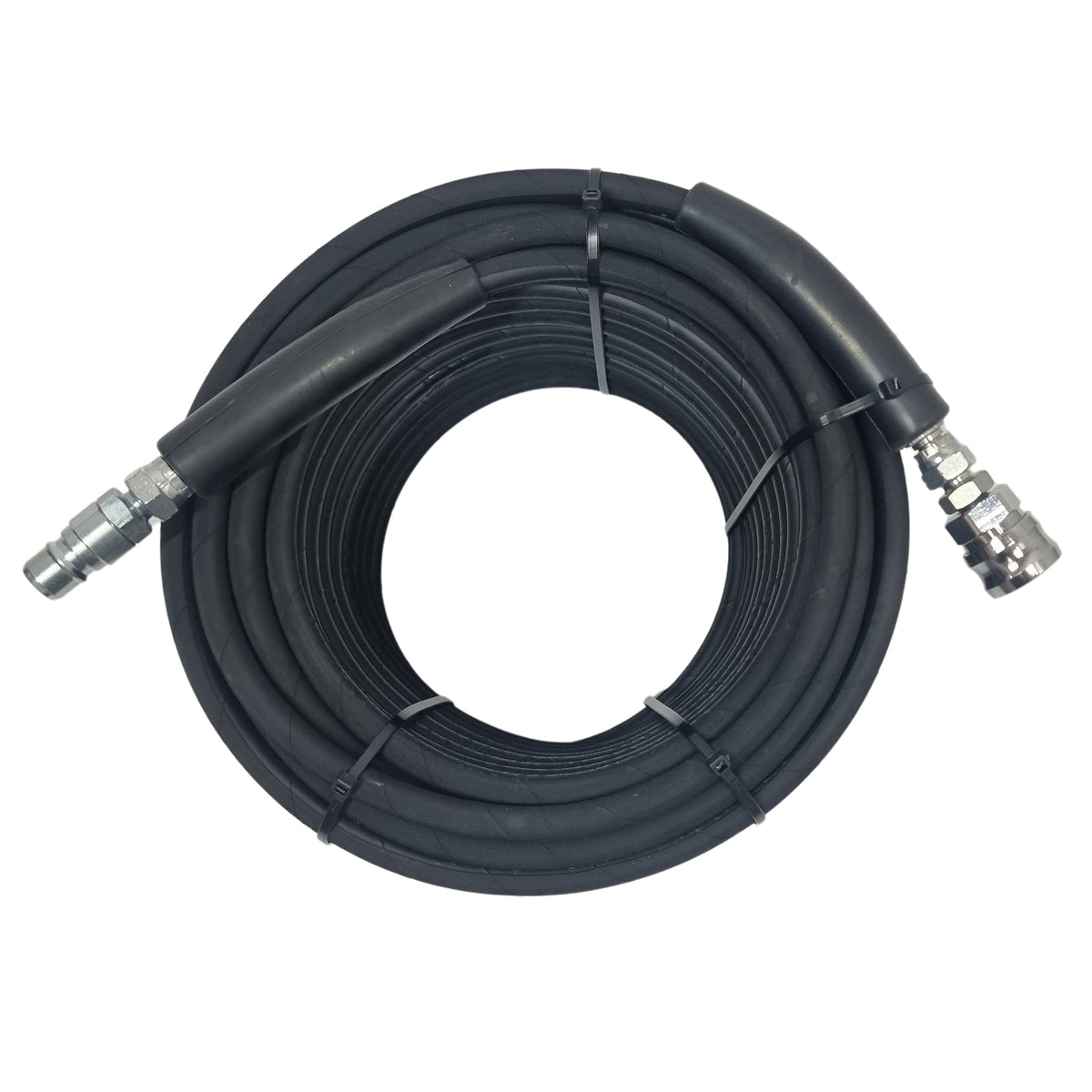 Kiam Products TEMA Male - TEMA Female Quick Release Heavy Duty 5/16" Rubber Pressure Washer Hose