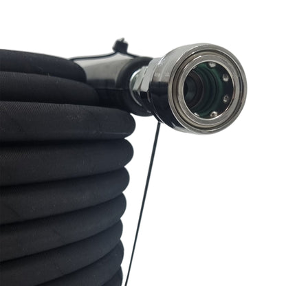 Kiam Products TEMA Male - TEMA Female Quick Release Heavy Duty 5/16" Rubber Pressure Washer Hose