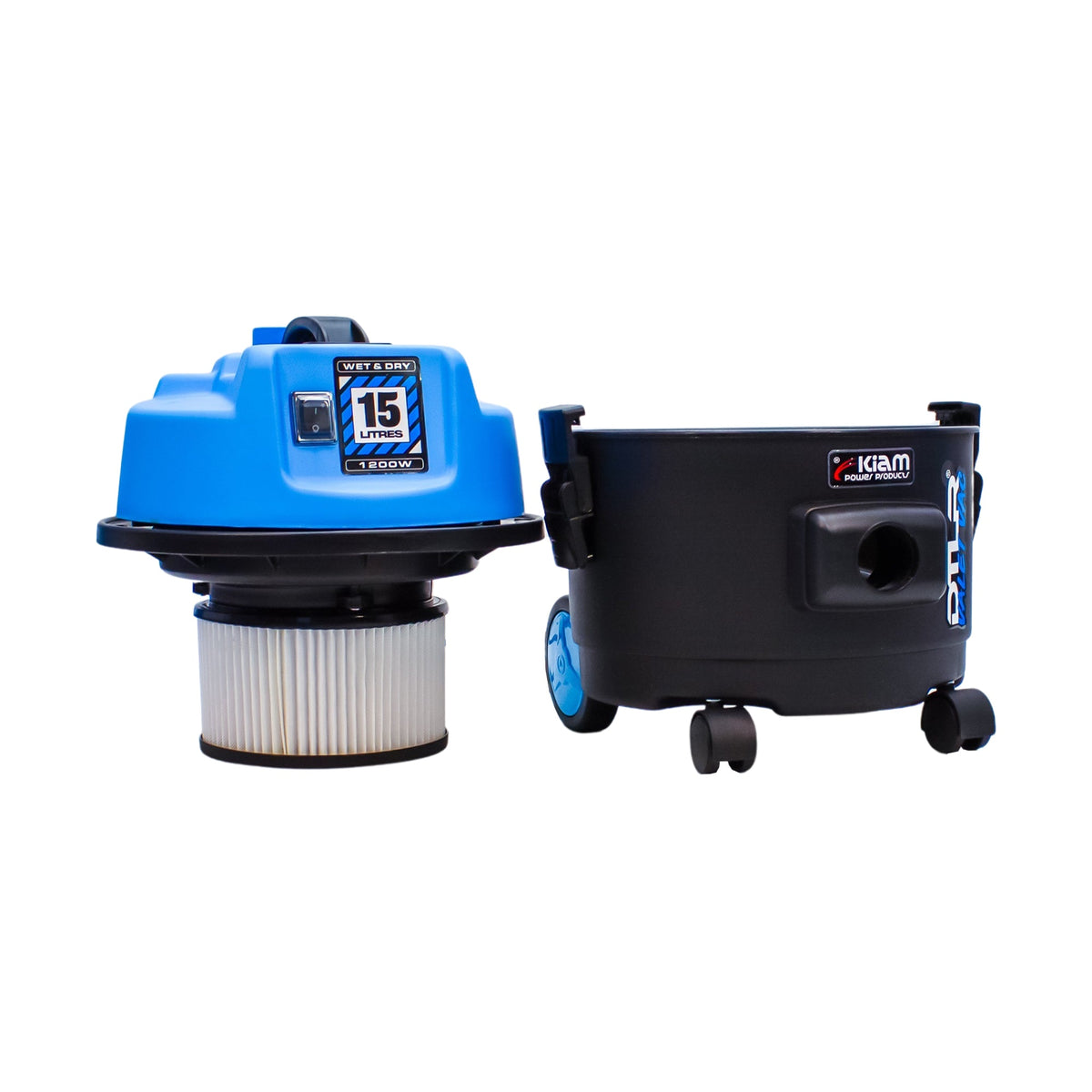 Kiam Products DTLR Valet Vac 240V 1200W Wet & Dry Vacuum Cleaner 15L