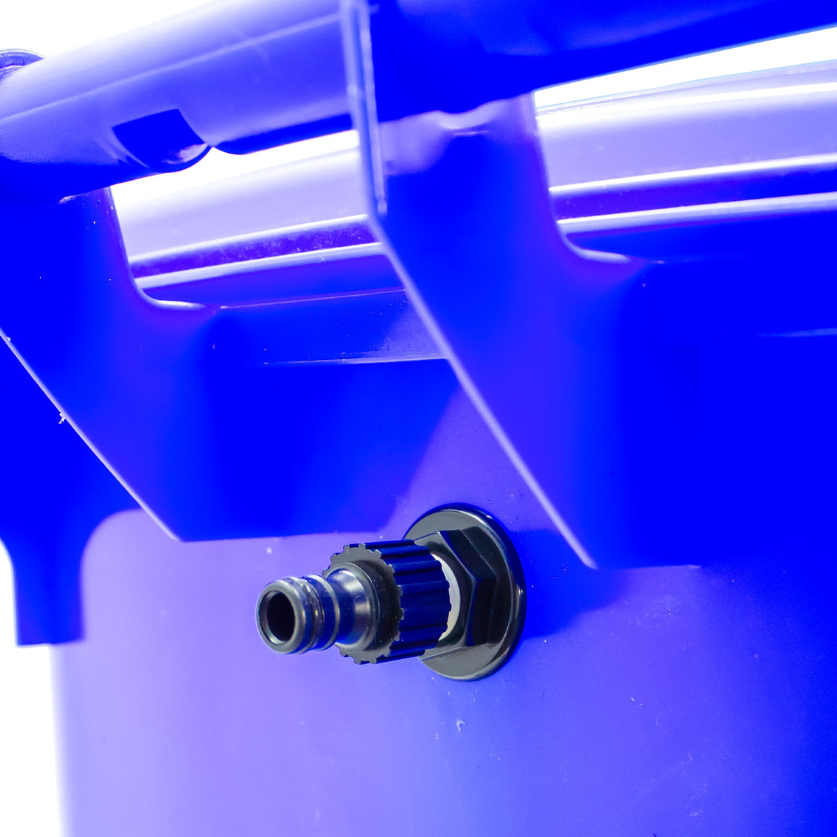 Equip2clean 240 Litre Mobile Water Wheelie Bin Buffer Tank with Overflow Cut-off Float Valve