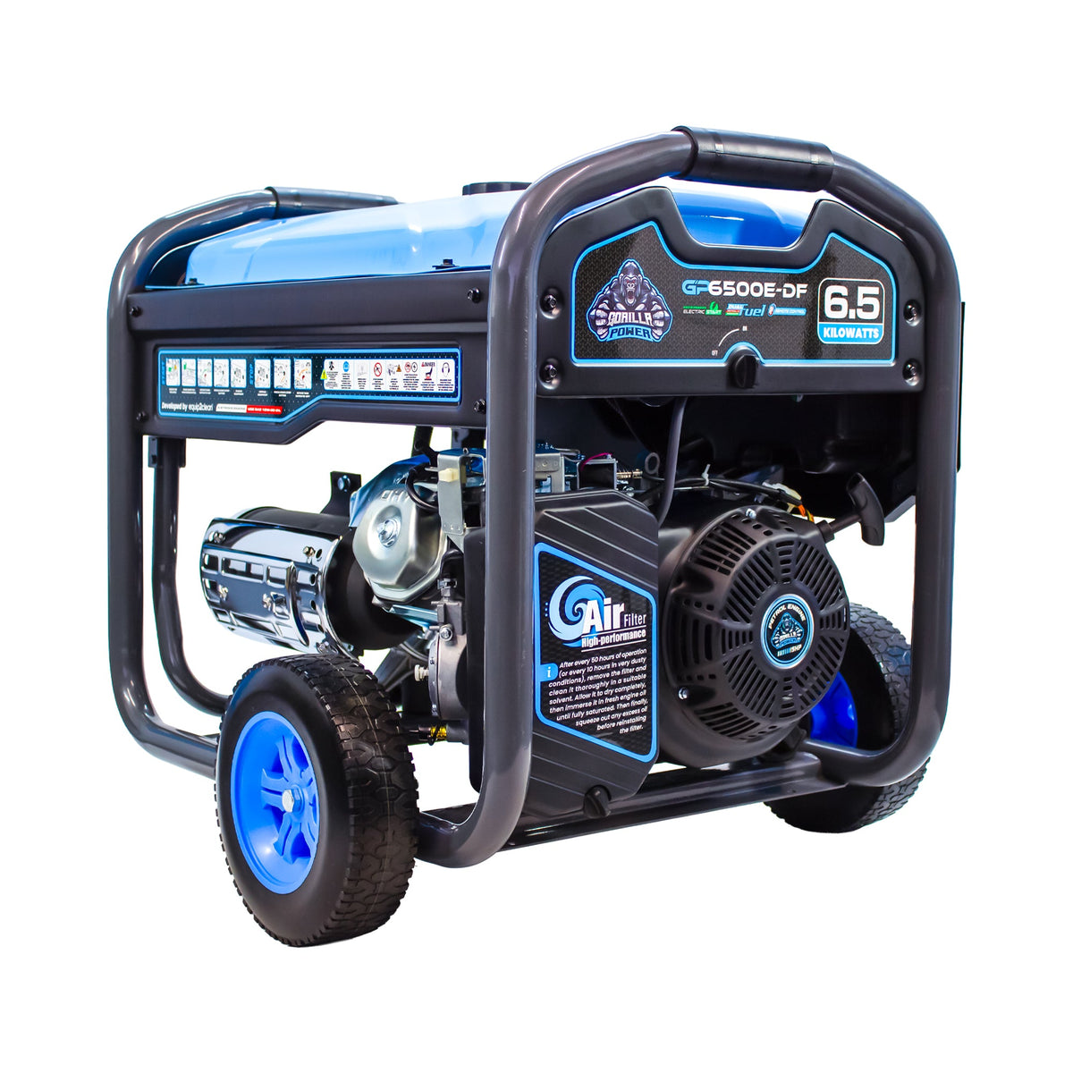 Equip2clean Gorilla Power 6500W Dual-Fuel Generator with Electric Start - GP6500E-DF – High Performance & Versatile Power