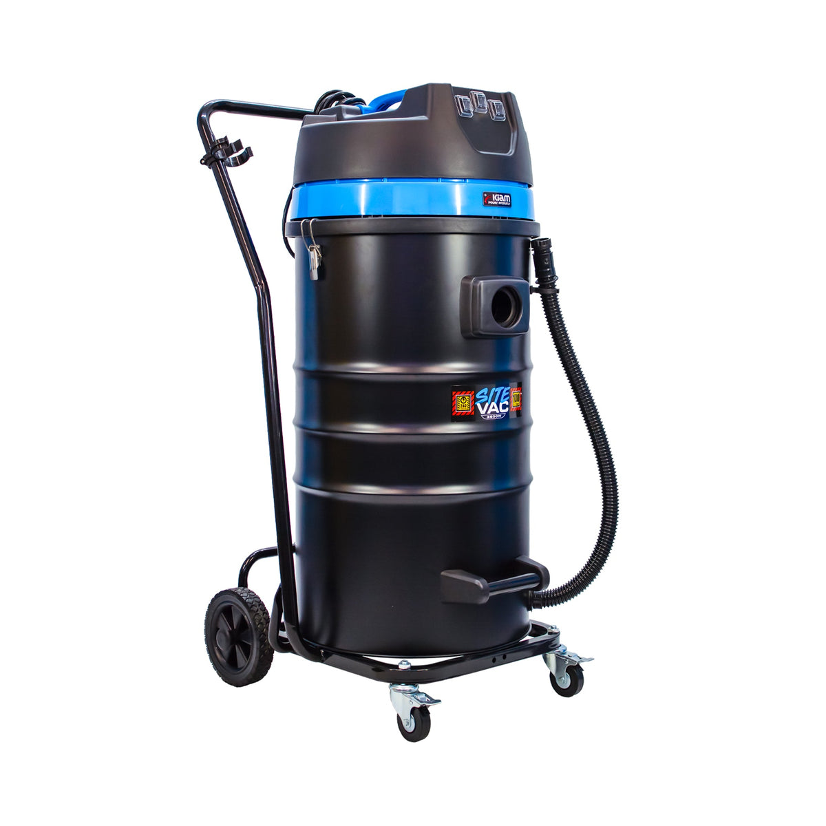 Kiam Products Kiam SiteVac KV100-3 3600W Triple Motor Industrial Wet and Dry Vacuum Cleaner (Car wash / Gutter Cleaning)
