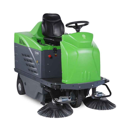 IPC 1250EV Ride On 48" Battery Powered Sweeper - 70ltr