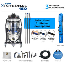 SkyVac Internal 150 240V Vacuum with Elevate Clamped Pole Package