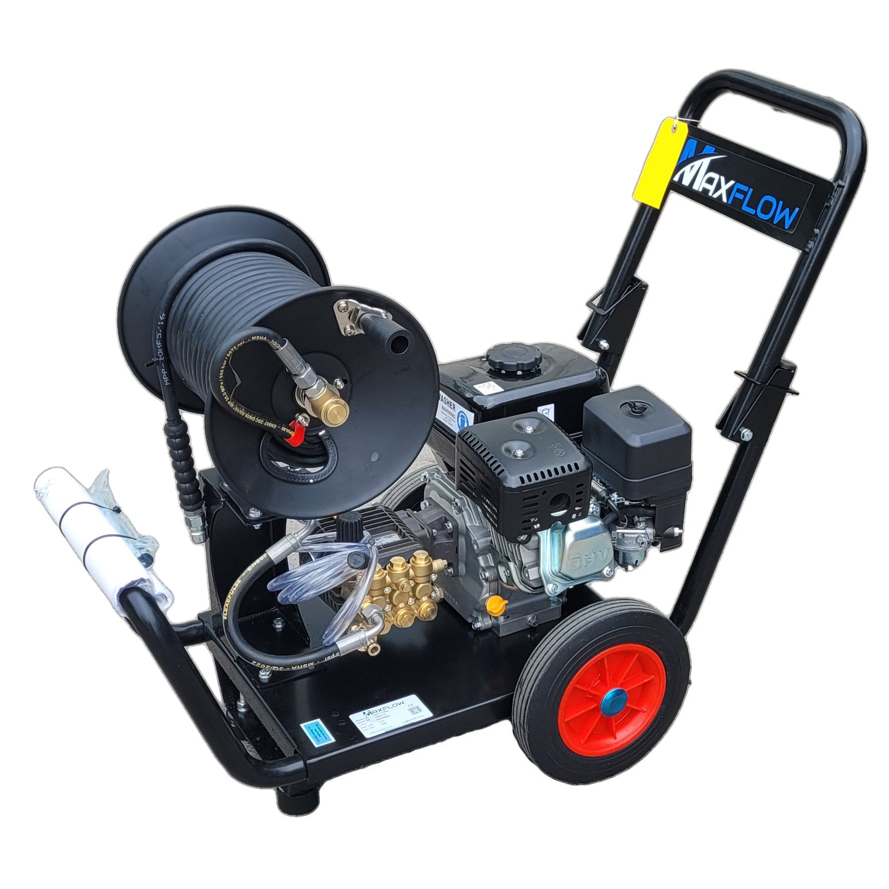 Maxflow Domestic Pressure Washer - Loncin G200 12 LPM Compact Frame + 20M Reel