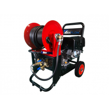 Maxflow Industrial Pressure Washer - Loncin G420 21 LPM Gearbox Driven Compact Frame + 30M Reel
