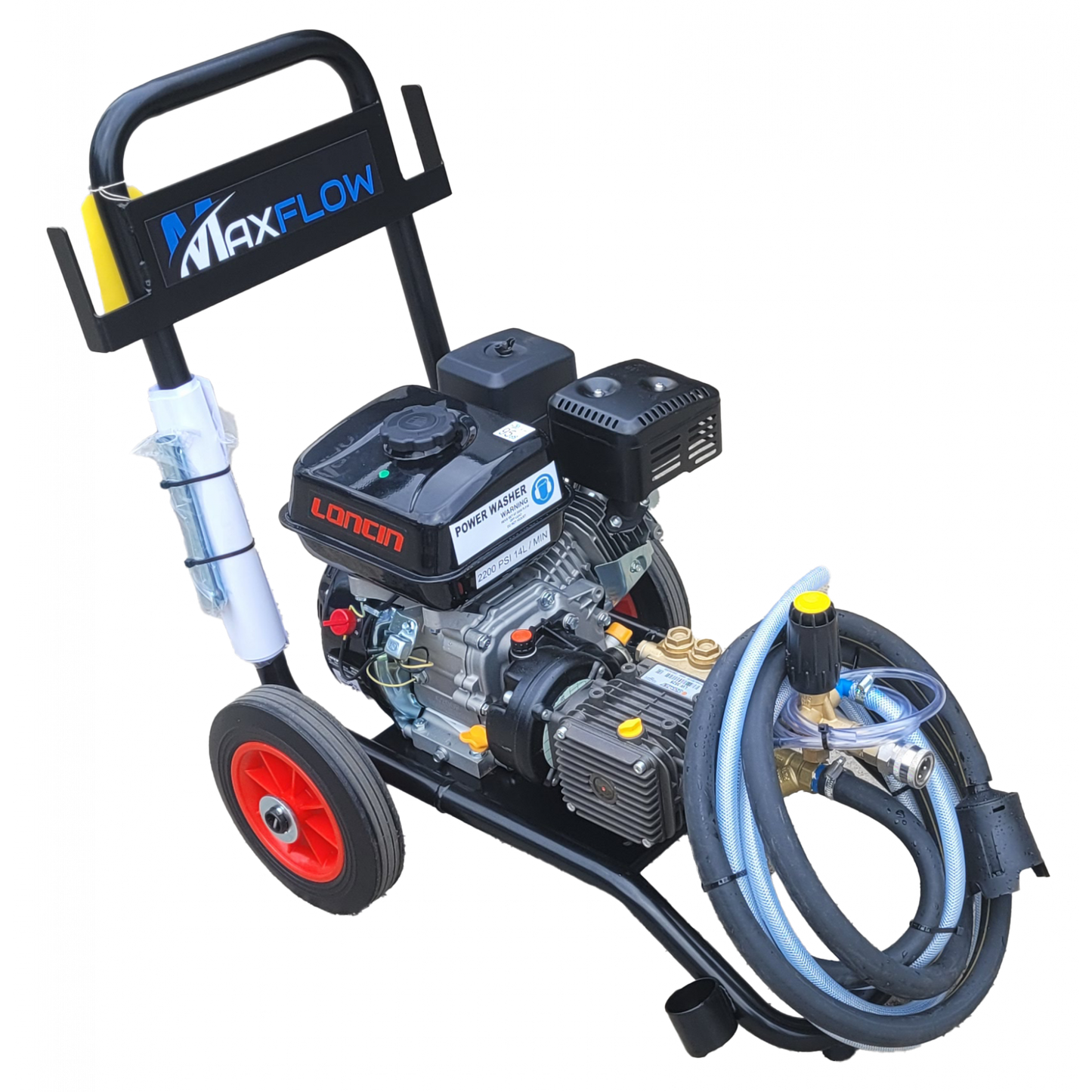 Maxflow Semi-Industrial Pressure Washer - Loncin G200 14 LPM Upright Frame