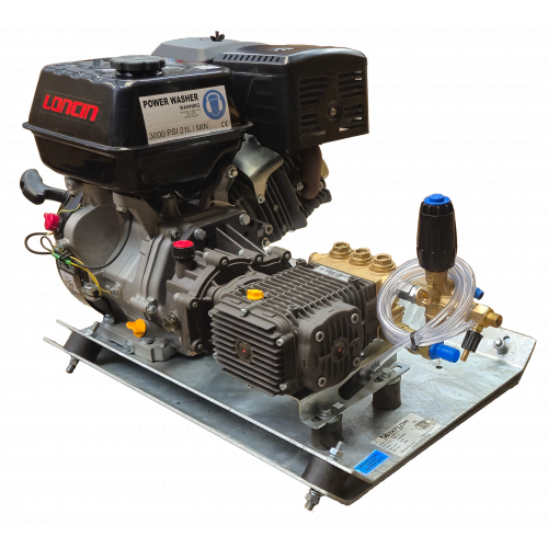 Maxflow Industrial Pressure Washer - Loncin G420 21 LPM Powerwasher Skid Frame