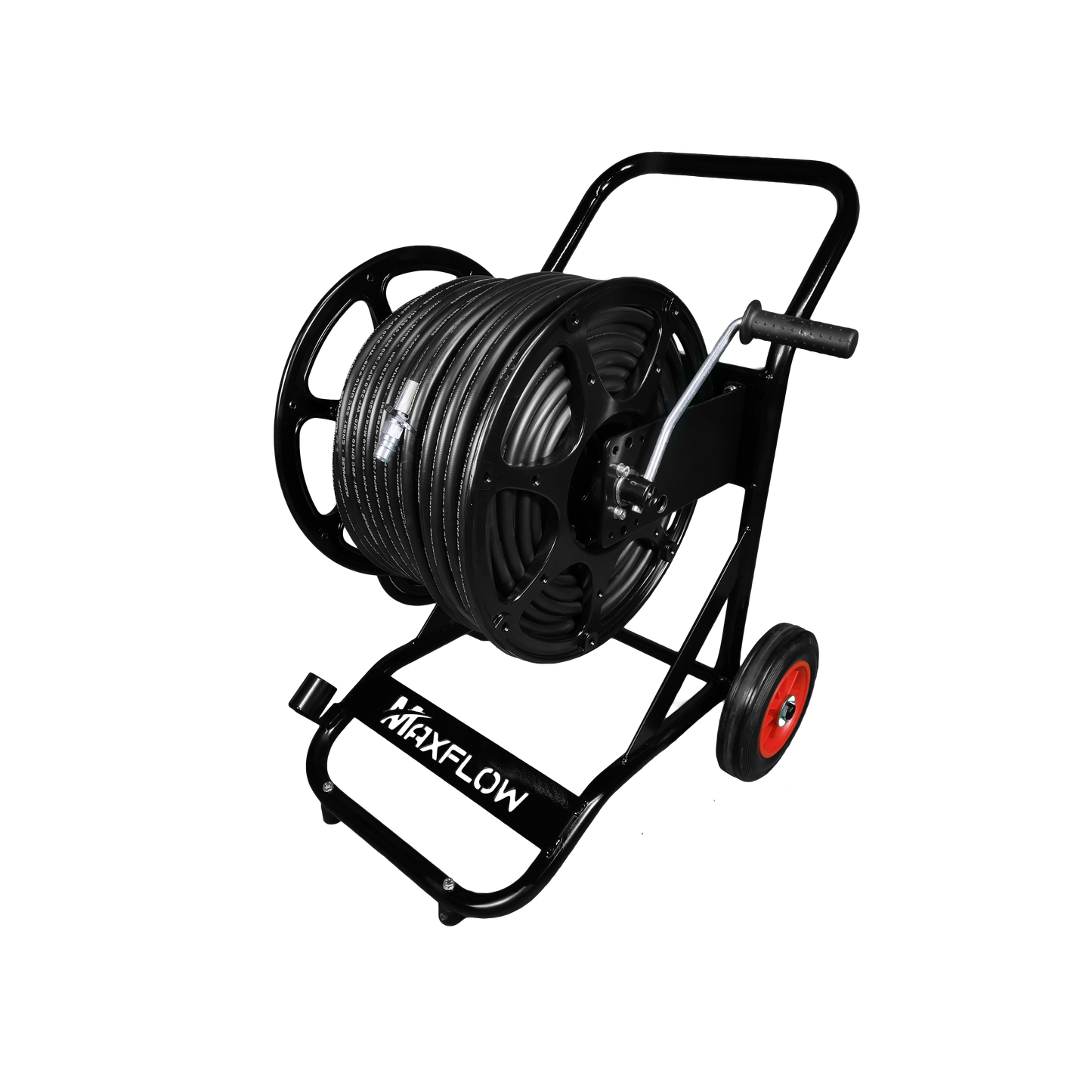 Maxflow Black 100m Reel Trolley with hose