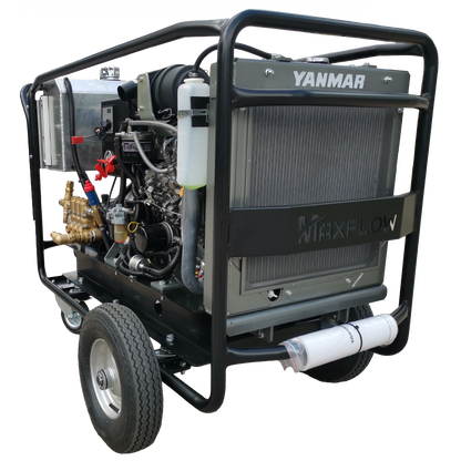 Maxflow Industrial Diesel Pressure Washer – Yanmar 3 Cylinder Water Cooled 40LPM 200 Bar Trolley Frame