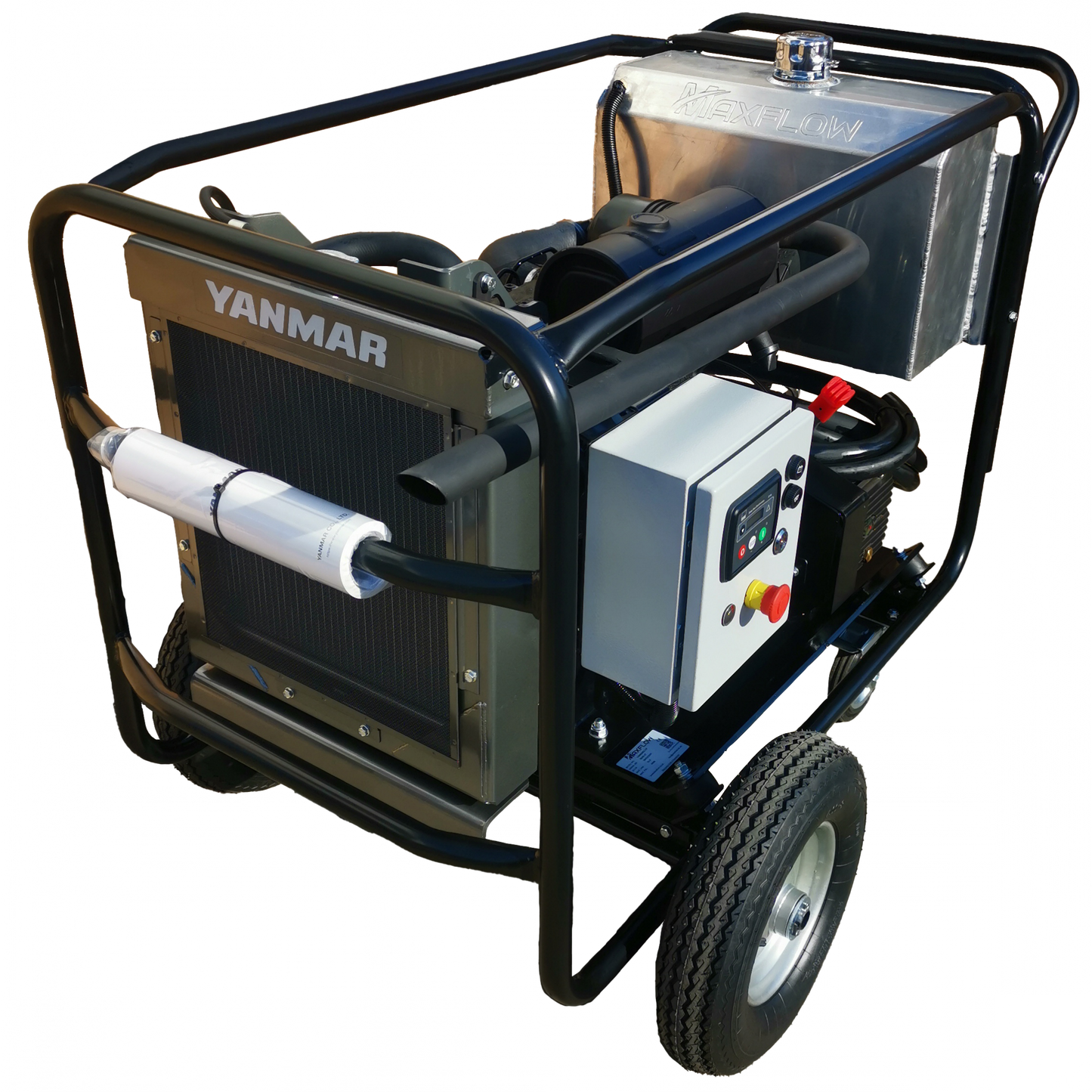 Maxflow Industrial Diesel Pressure Washer – Yanmar 3 Cylinder Water Cooled 18LPM 500 Bar Trolley Frame