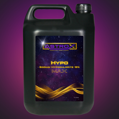 Astrox MAX Hypo Sodium Hypochlorite 15% - 5 / 20 Litres - Commercial Cleaning Machines Ltd