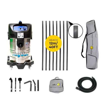 skyVac Atex A37 With High Suction Atex Certified Carbon Fibre Pole Set - Commercial Cleaning Machines Ltd