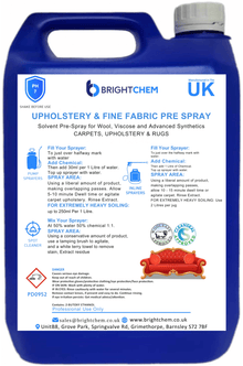 BrightChem Woolsafe Upholstery and Fine Fabric Pre Spray - 5L - Cleaning Chemicals