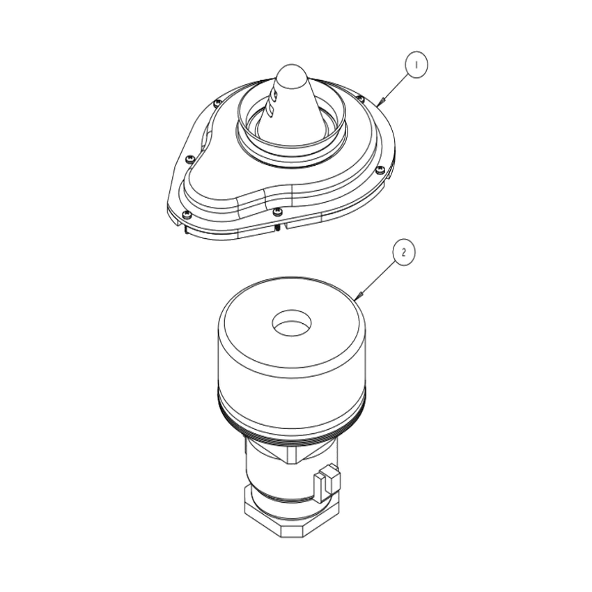 Truvox 05-3497-0000 vacuum cavity kit and motor - parts diagram