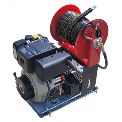 Maxflow Industrial Pressure Washer - Yanmar L100 21LPM Skid Frame + 30M Reel