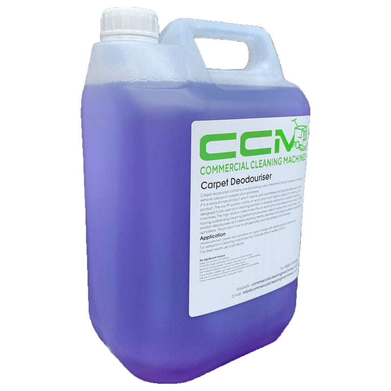 Commercial Cleaning Machines Cleaning Chemicals CCM Carpet Deodoriser - 5 Litres - Professional Odour Neutraliser and Deodoriser 722777681168 18093/5 - Buy Direct from Spare and Square