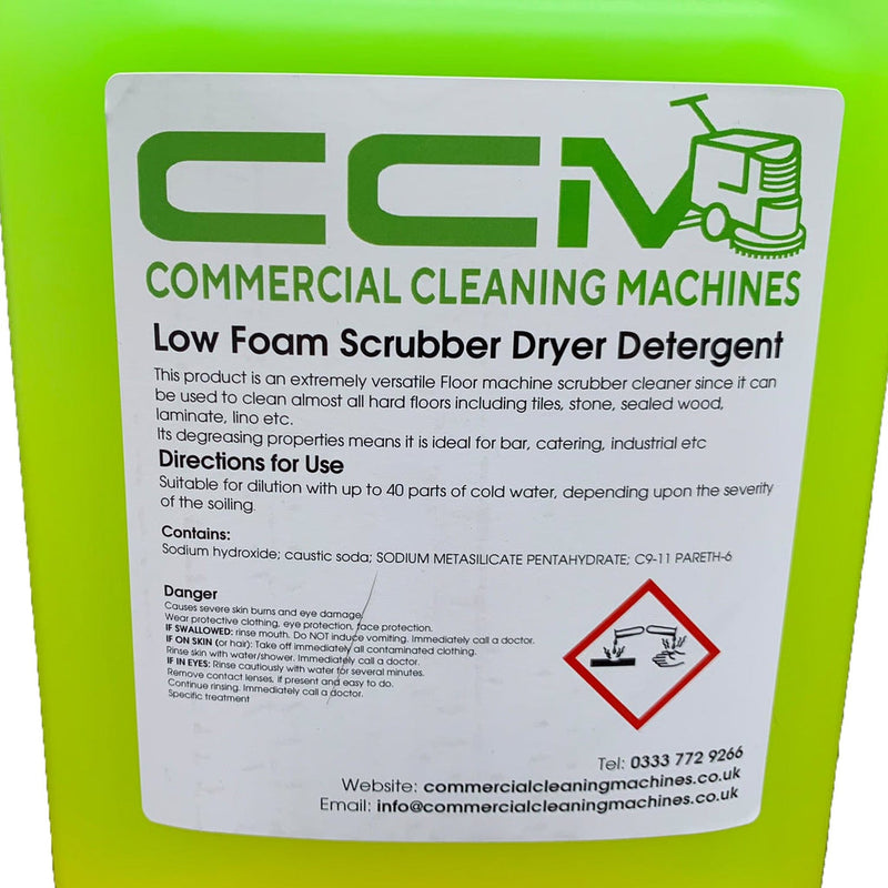 Commercial Cleaning Machines Cleaning Chemicals CCM Heavy Duty Scrubber Dryer Detergent - 5 Litres - Low Foaming 722777681236 99084/5 - Buy Direct from Spare and Square