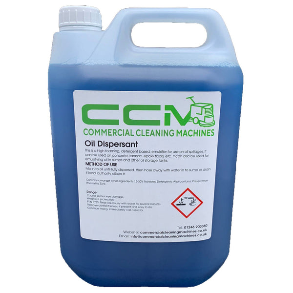 Commercial Cleaning Machines Cleaning Chemicals CCM Oil Dispersant - 5 Litres - Emulsifier For Oil Spillages and Stains 722777681274 8181/5 - Buy Direct from Spare and Square