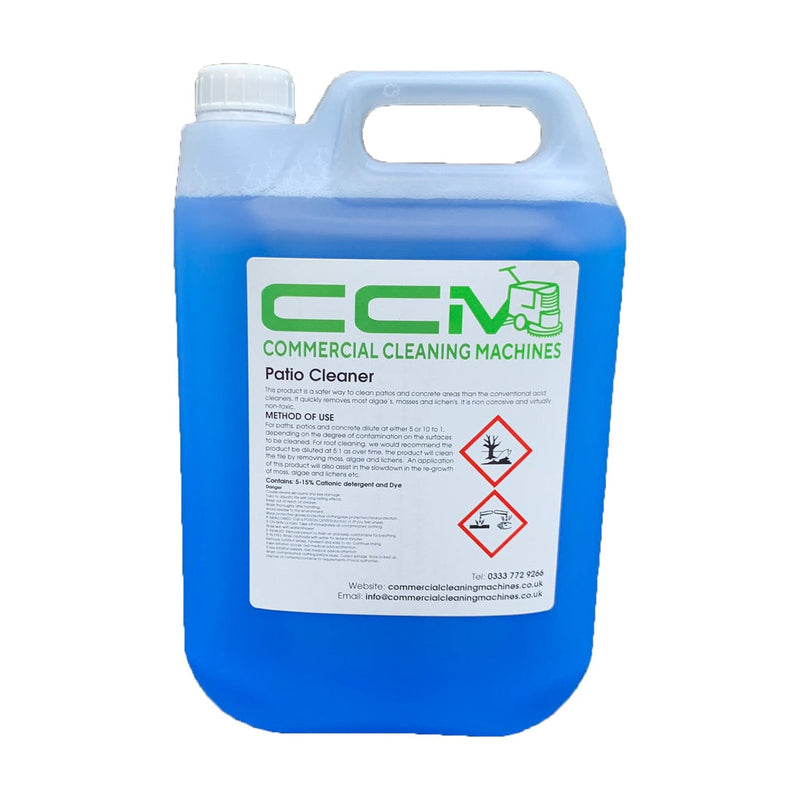 Commercial Cleaning Machines Cleaning Chemicals CCM Patio Cleaner - 5 Litres - Removes Moss, Algaes and Lichens 722777681298 D401/5 - Buy Direct from Spare and Square