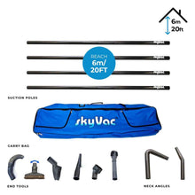 skyVac Internal Suction Pole Set - 44mm Carbon Fibre Internal Cleaning Kit Upto 40ft - Commercial Cleaning Machines Ltd