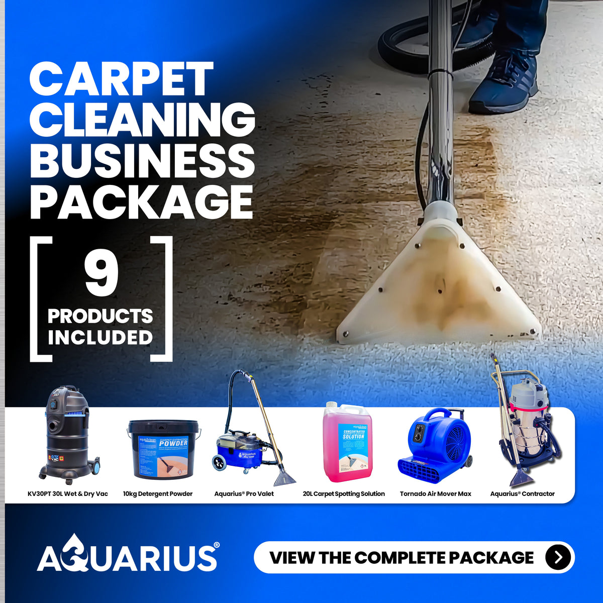 Silver Carpet & Upholstery Cleaning Business Start-Up Package (Aquarius Contractor)