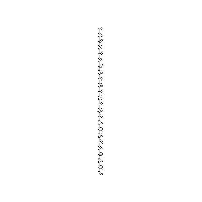 Truvox 02-3525-0000 steel chain 265mm - parts diagram