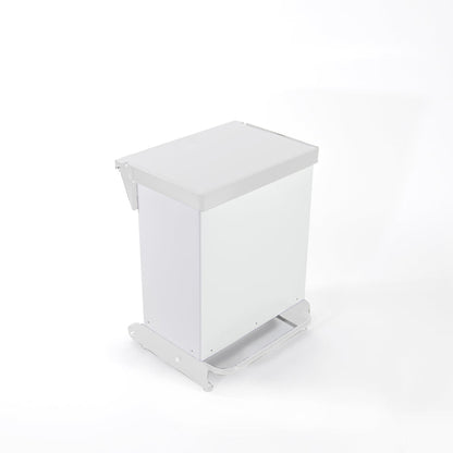 Fire Retardant Steel Bin Fixed Body 36 Litre - White