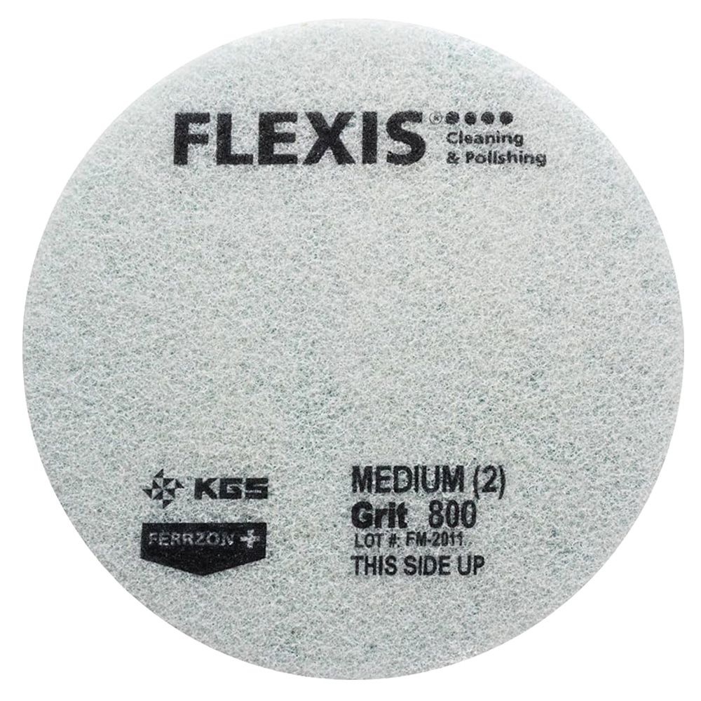 Flexis Ferrzon Diamond Floor Pads - Blue Medium 800 - Pack of 2 - Scrubber Dryer Spares