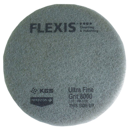 Flexis Ferrzon Diamond Floor Pads - Cream Ultra Fine 8000 - Pack of 2 - Scrubber Dryer Spares