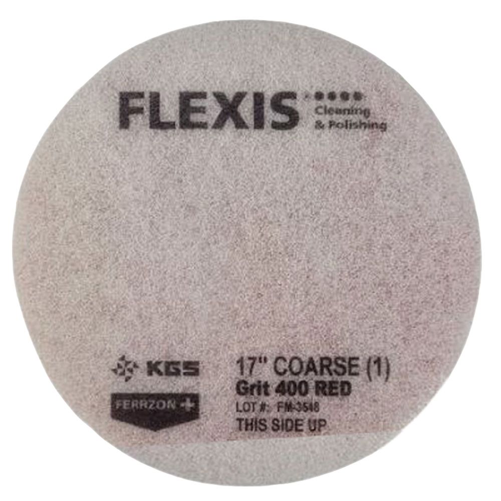 Flexis Ferrzon Diamond Floor Pads - Red Coarse 400 - Pack of 2 - Scrubber Dryer Spares