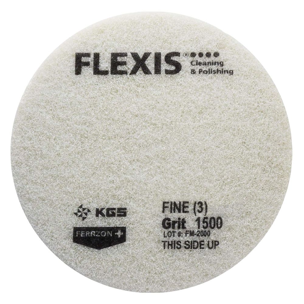 Flexis Ferrzon Diamond Floor Pads - Yellow Fine 1500 - Pack of 2 - Scrubber Dryer Spares